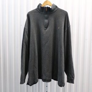Polo Ralph Lauren Men's Quarter Zip Sweatshirt Gray Estate Rib Size 3XLT